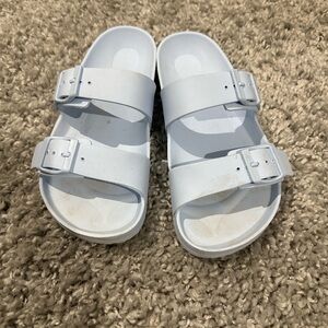 White slip on Sandals
